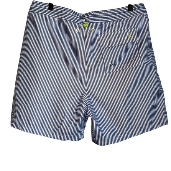 Tailorbyrd Swim Trunks Men’s Large Blue White Stripe Quick Dry Board Shorts - Picture 10 of 11
